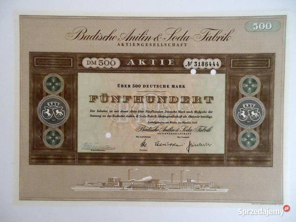 Osiem niemieckich akcji warmińsko-mazurskie Bartoszyce sprzedam