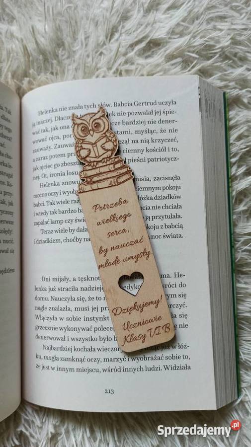 Drewniana Grawerowana Dwustronnie Zakładka do małopolskie