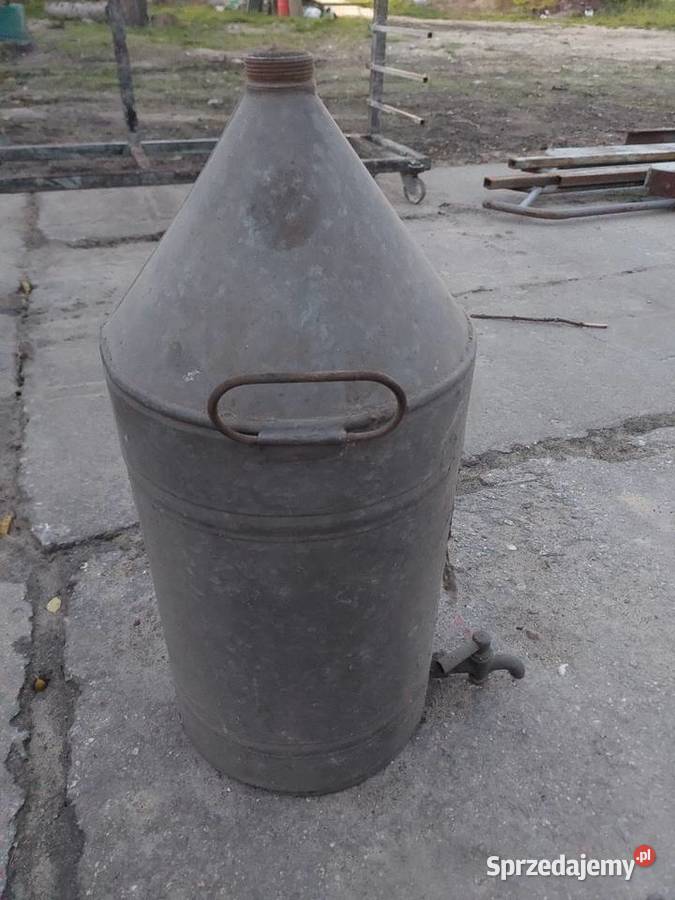 Zbiornik metalowy z kranikoem loft PRL Zbiorniki Koziegłowy