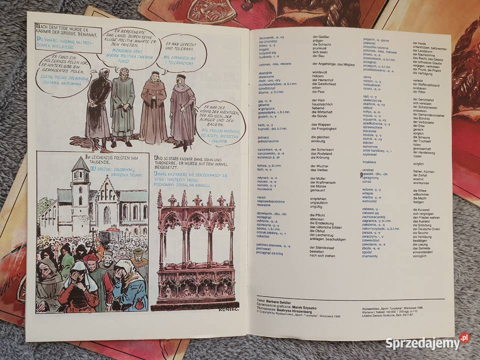 Kazimierz Wielki zestaw 4 komiksów różne wersje Gdynia