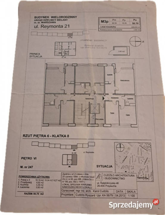 Dwustronne mieszkanie do odświeżenia mazowieckie Warszawa