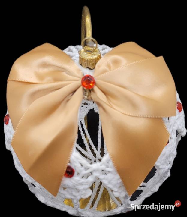 Bombka na stojaku ręcznie wykonana Boże Narodzenie Krzywaczka