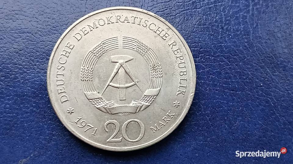 Stare monety 20 marek 1971 Mann Niemcy podkarpackie