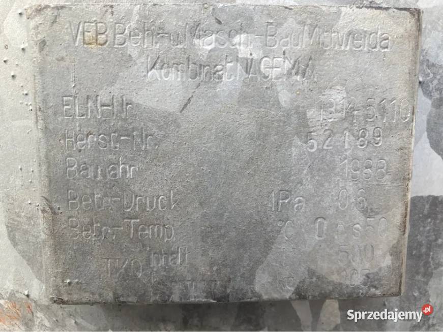 Zbiornik 500l Ciśnieniowy 6Bar Bufor Ocynk Bzinica Nowa