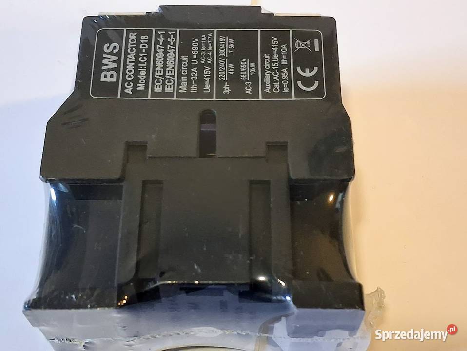 Stycznik LC11610 prąd 16A moc 75kW cewka 24V AC Rawicz