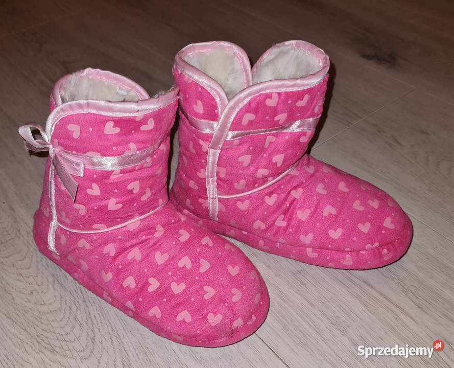 Kapcie papcie futerko cudne serduszka 31 Domowe