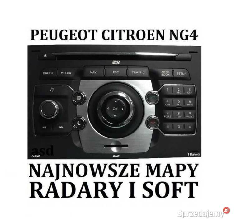 Nawigacja NG 4 HDD mapy 20252 Europa Peugeot
