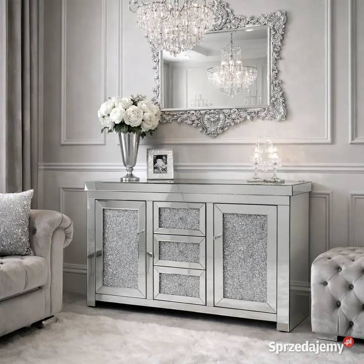 Nowoczesna komoda lustrzana z szufladami z Nowy Sącz