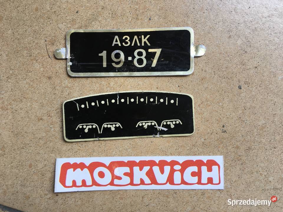 Sprzedam emblematy Moskwicz AZAK Pozostałe Katowice