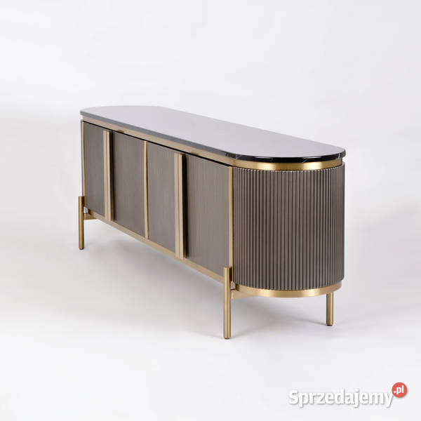 Komoda RTV złota grafitowa Omega Glamour Premium Golkowice
