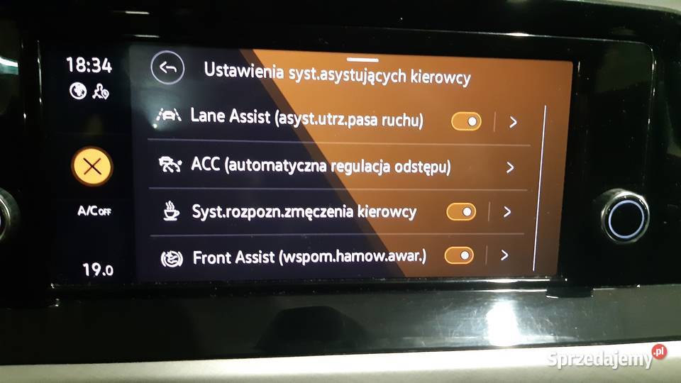 Golf VIII 20TDI czujnik zmierzchu małopolskie Kraków