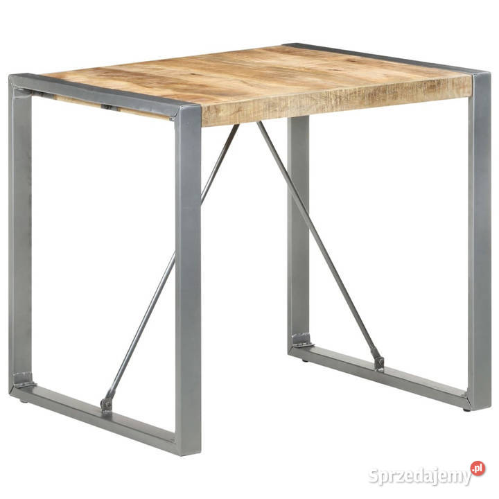 Stół jadalniany 80 x 80 x 75 surowe drewno mango Warszawa