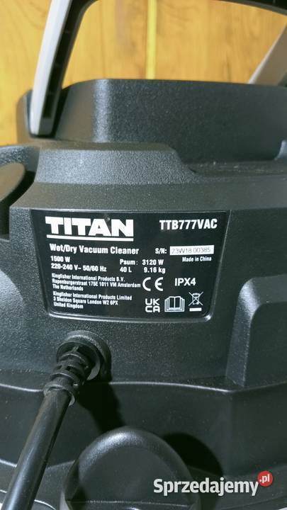 Odkurzacz przemysłowy Titan TTB777VAC 1500 W Olsztyn sprzedam