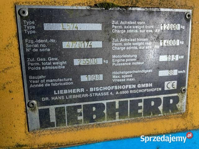 Liebherr 574 Hydrostat Hydraulika CZĘŚCI Jastrzębniki