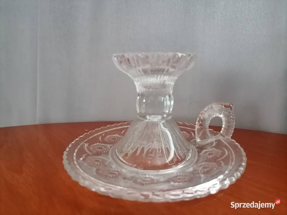 Kaganek szklany Ząbkowice PRL Porcelana i szkło Wałbrzych sprzedam