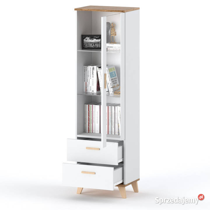 Regał Biały Witryna Słupek 40 Komoda Szklana warmińsko-mazurskie Elbląg