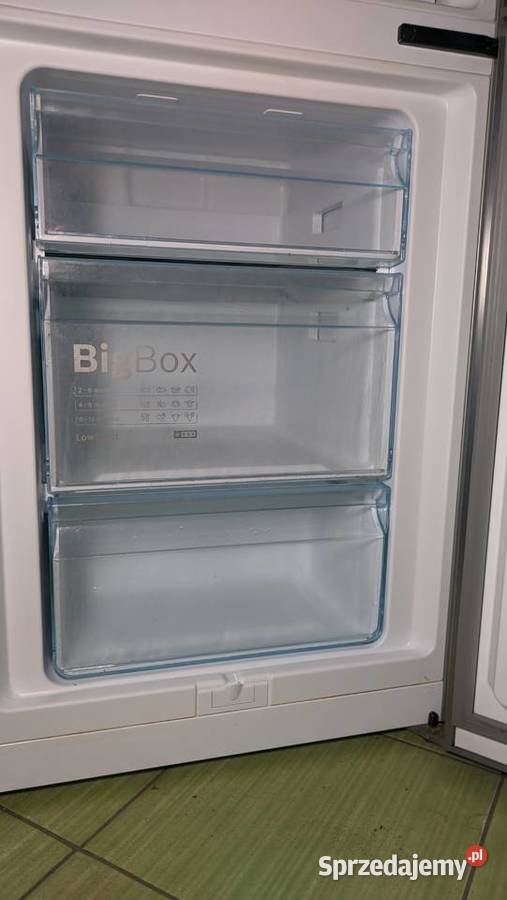 Lodówka Bosch Inox wysokość 201 pojemność 344 201cm Lodówki i zamrażarki Tupadły