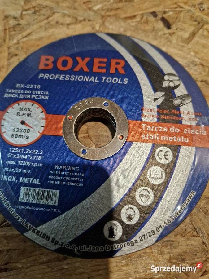Tarcza Tarcze do cięcia metalu BOXER 125x12x222 Głogowa