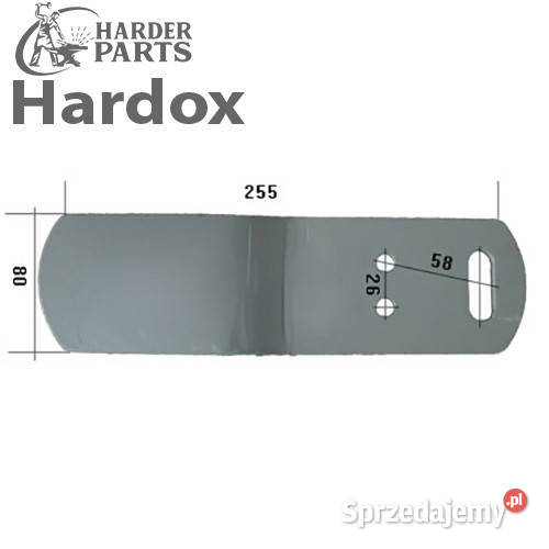 Listwa tylna odkładni HARDOX 3476000P ST4R do Suwałki