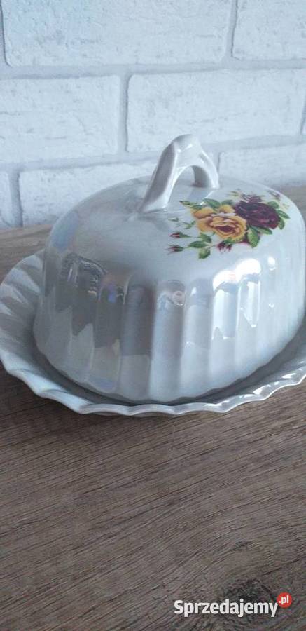 Porcelanowa maselnica prl łódzkie Przedbórz