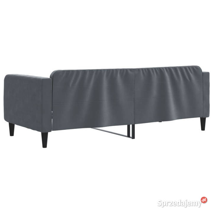 Sofa z funkcją spania ciemnoszara aksamit 90x200 Warszawa