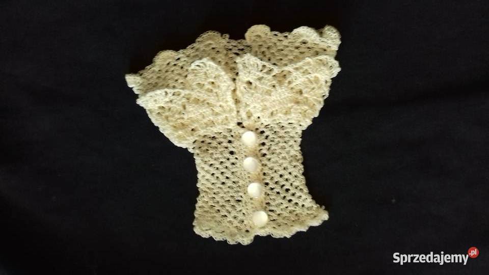 rękawki mitenki szydełkowe mankiety rękawiczki