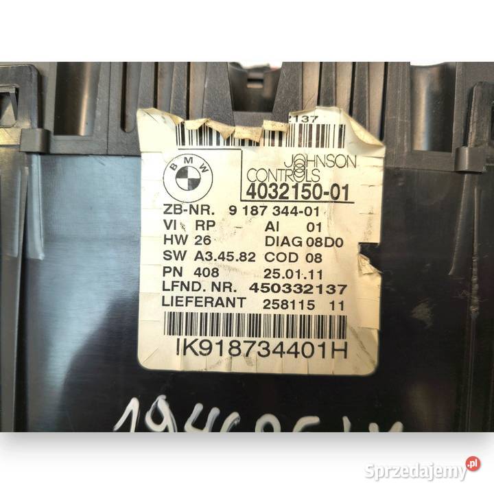 LICZNIK ZEGARY 918734401 BMW E90 E91 E92 LIFT 20 lubelskie