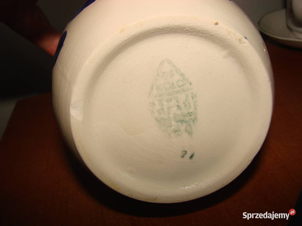 ZF Koło fajansowy wazon PRL Pruszcz Gdański