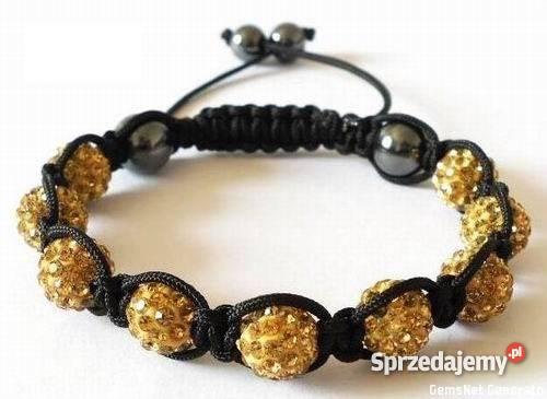 Bransoletka shamballa makrama swarovski 9 kulek Bytom