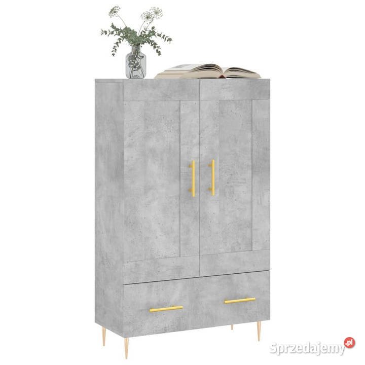 Wysoka szafka szarość betonu 695x31x115 WM830312
