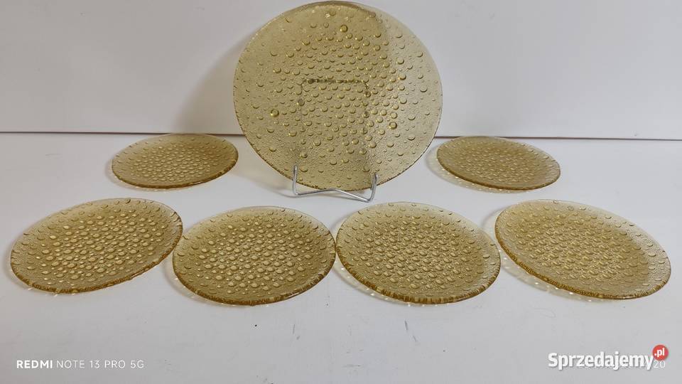 Talerze ASTEROID DROST Szkło Ząbkowice komplet Talerze i talerzyki Wiązów