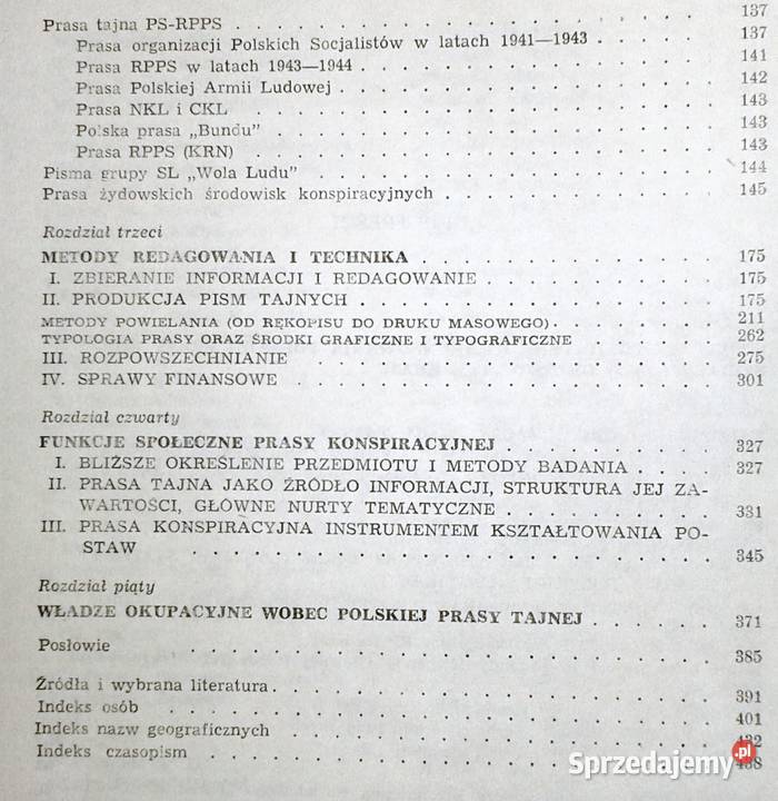 Polska konspiracyjna prasa informacyjno sprzedam
