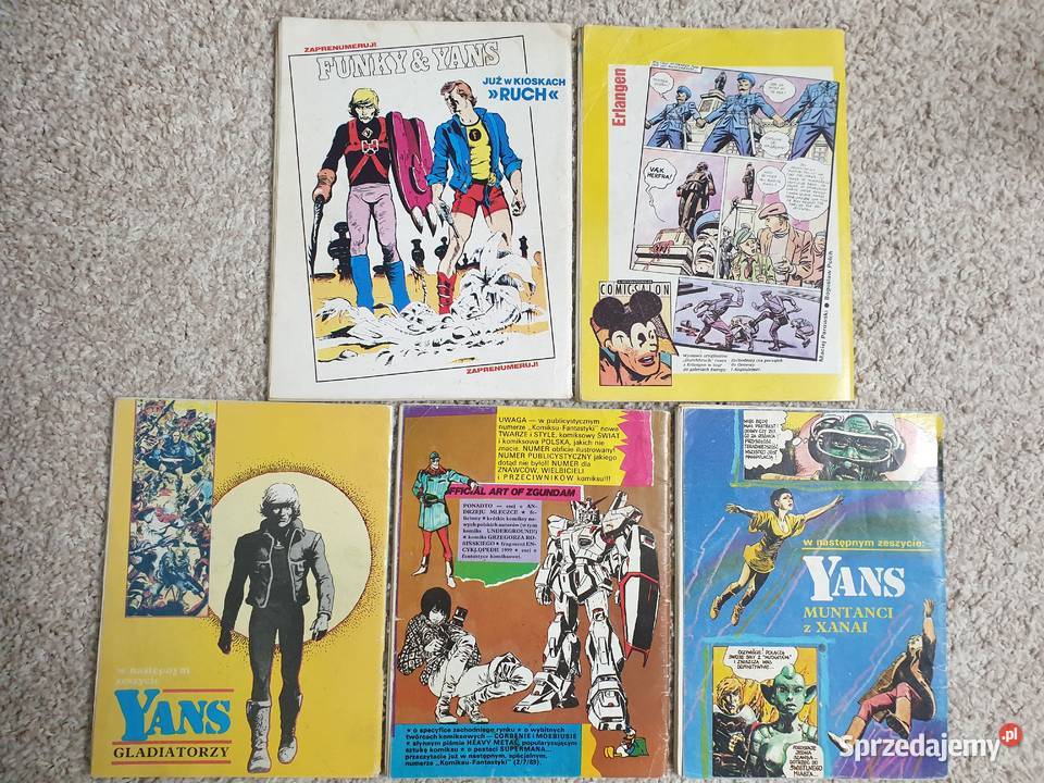 Yans 5 komiksów Komiks Fantastyka Grzegorz fantasy i s-f Gdynia
