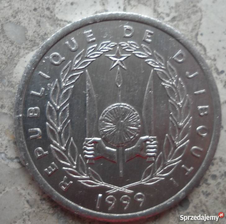 DZIBUTI1 FRANCS1999 r GŁOWA ANTYLOPY ELAND Numizmatyka sprzedam