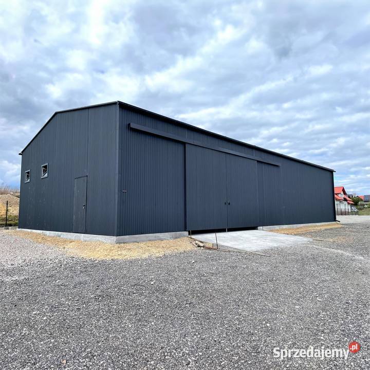 Blaszana montowana hala 1020m ciemny grafit Sprzedaż Hale i magazyny