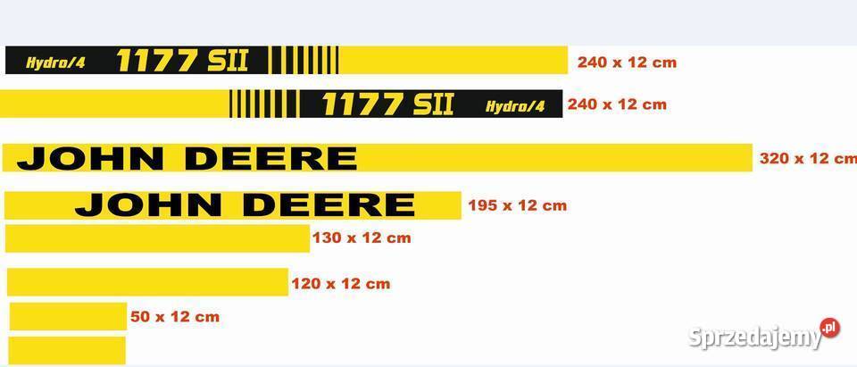 naklejki john deere 1177 S2 Pozostałe Pozostałe Jeżewo