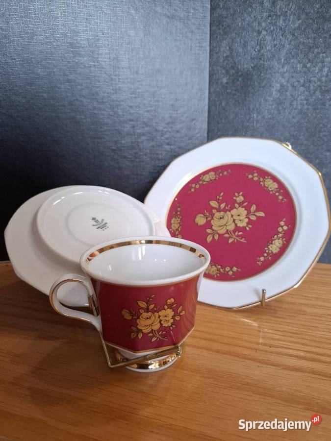 Zestaw filiżanka i dwa tależyki Częstochowa sprzedam