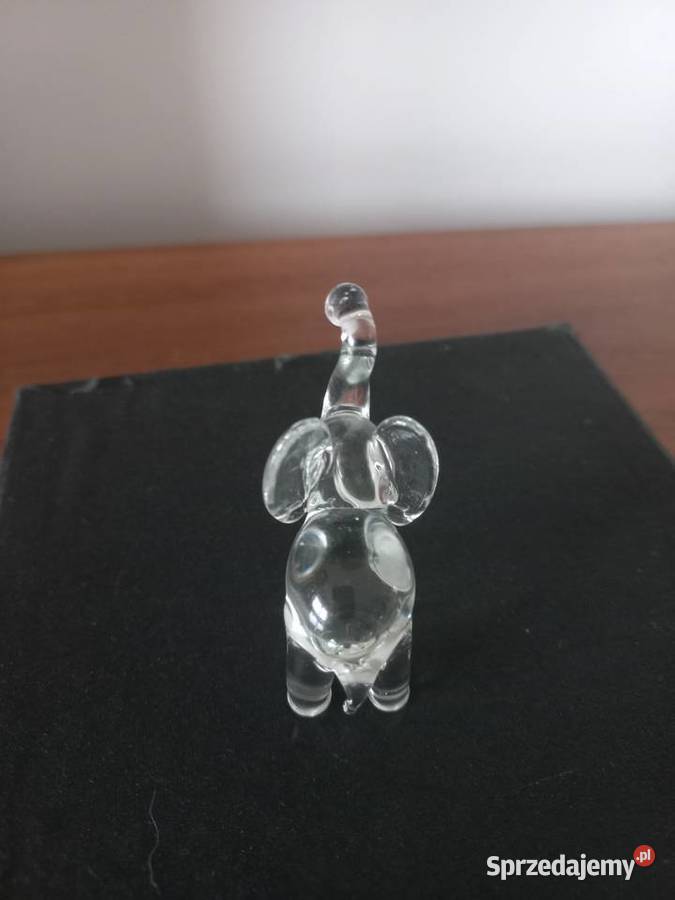 Figurka szklana Słoń miniaturka Toruń