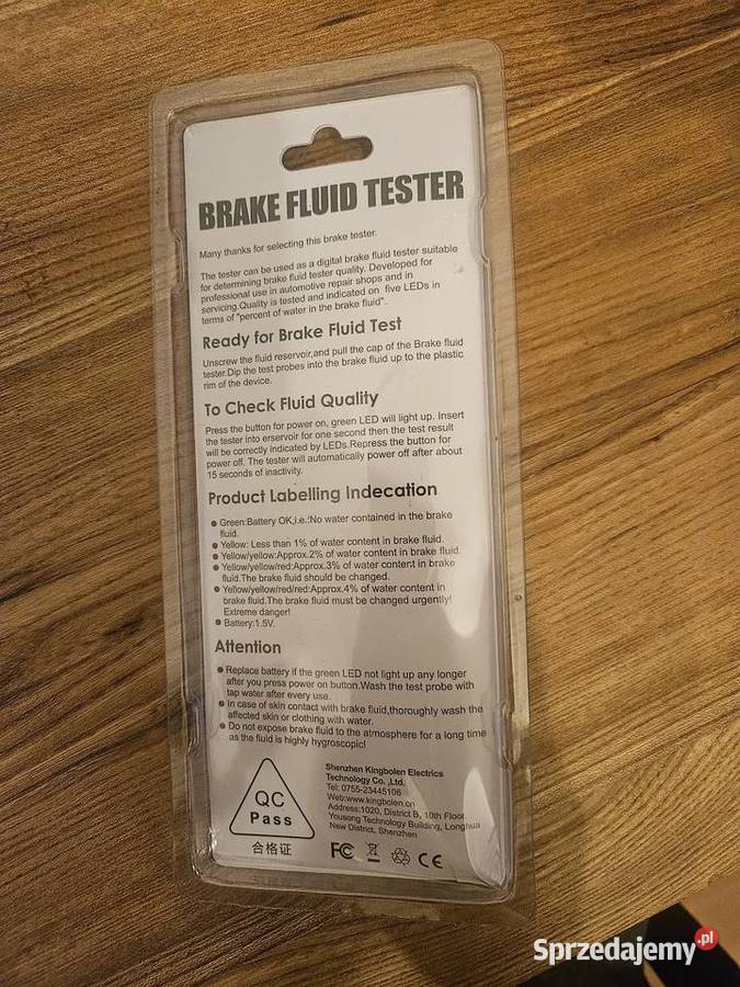 Tester płynu hamulcowego DOT zawartości wody Kraków