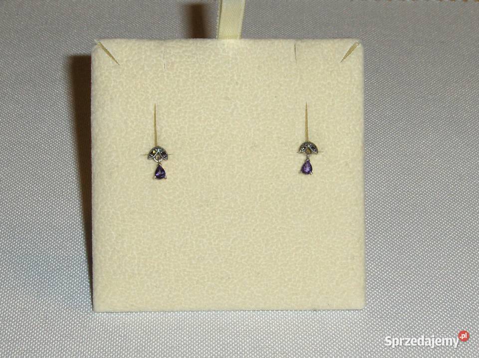 WKruk Srebrne kolczyki z markazytami i Łódź sprzedam
