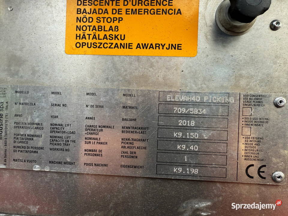 zwyżka podnośnik elektryczny aluminiowy ELEVAH40 Działoszyn