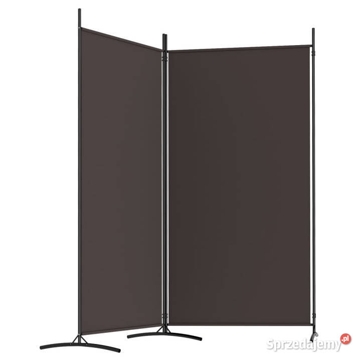 Parawan 2panelowy brązowy 175x180 tkanina