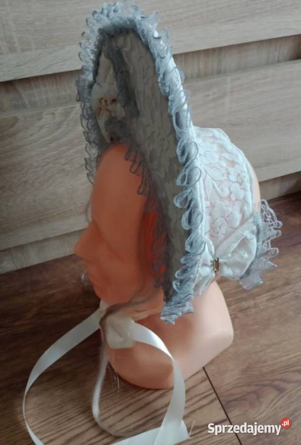 Nowy bonnet otwarty z koronki wiktoriański Dla kobiet Sokolniki-Las