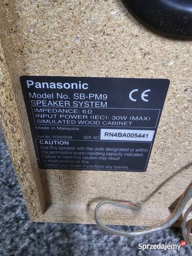 kolumny stereo Panasonic SBPM9 wysyłka Kraków sprzedam