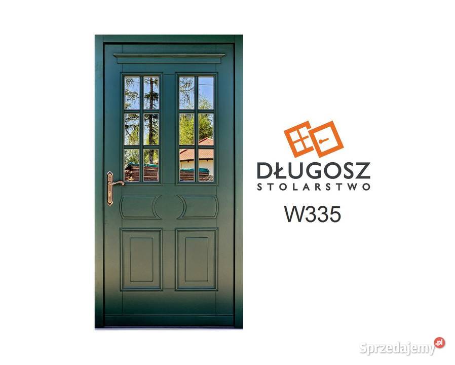 Drzwi DŁUGOSZ zewnętrzne RAL6005 zieleń mchu Drzwi zewnętrzne Kluczbork
