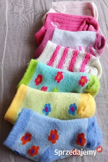 Zestaw skarpet stopek dziewczęcych Rozmiar 16 wielkopolskie Poznań