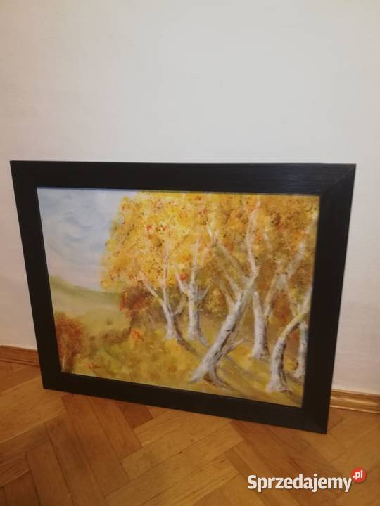 Obraz malowany Brzozy jesienią Warszawa