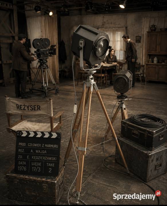 Lampa teatralna PRL Vintage loft