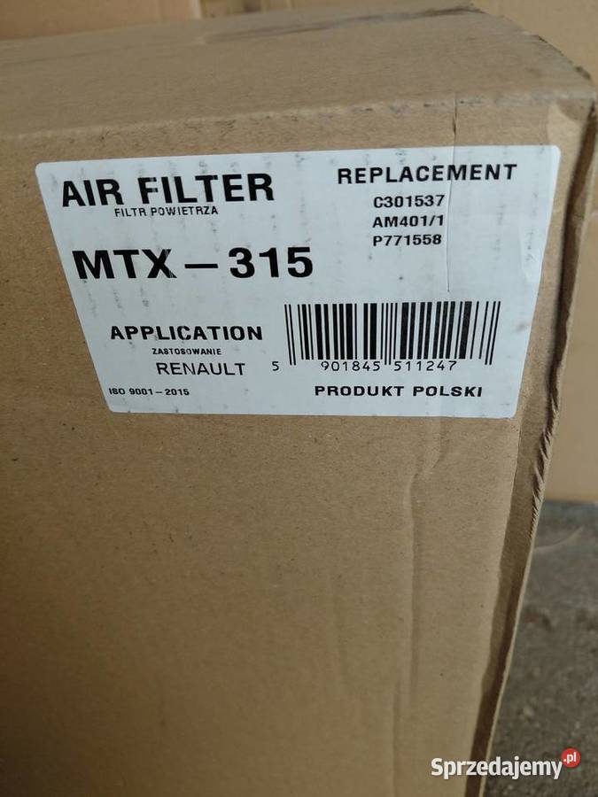 AIR FILTER MTX315 ZAMIENIK AM 4011 P771558 Koronowo