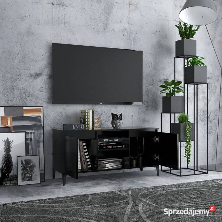 Szafka TV metalowe nóżki czarna 1035x35x50 Warszawa sprzedam